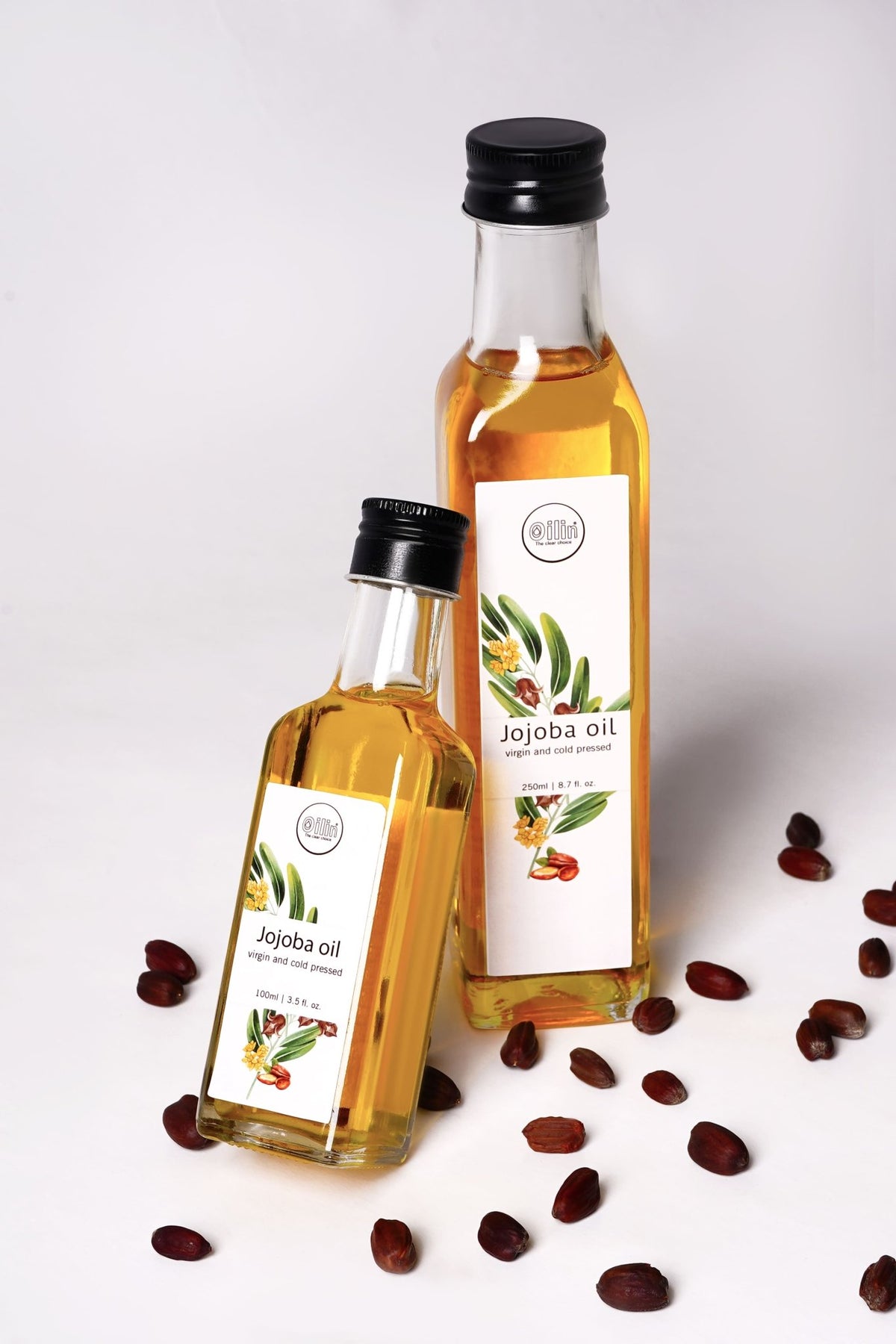 Cold Pressed Virgin Jojoba Oil for Hair, Skin & Nails – Body Oil on Brown Living™. SKU: VJO60. Img 1.