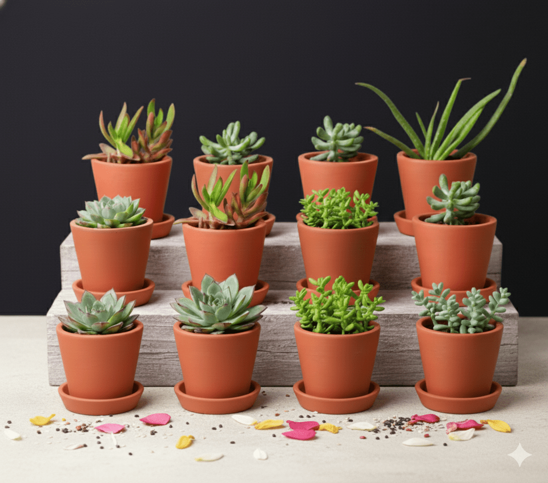 Cone Planter Small – 4 Inch | Indoor & Outdoor Plant Pot | Decorative – Home & Garden on Brown Living™. SKU: PL7-12. Img 35.