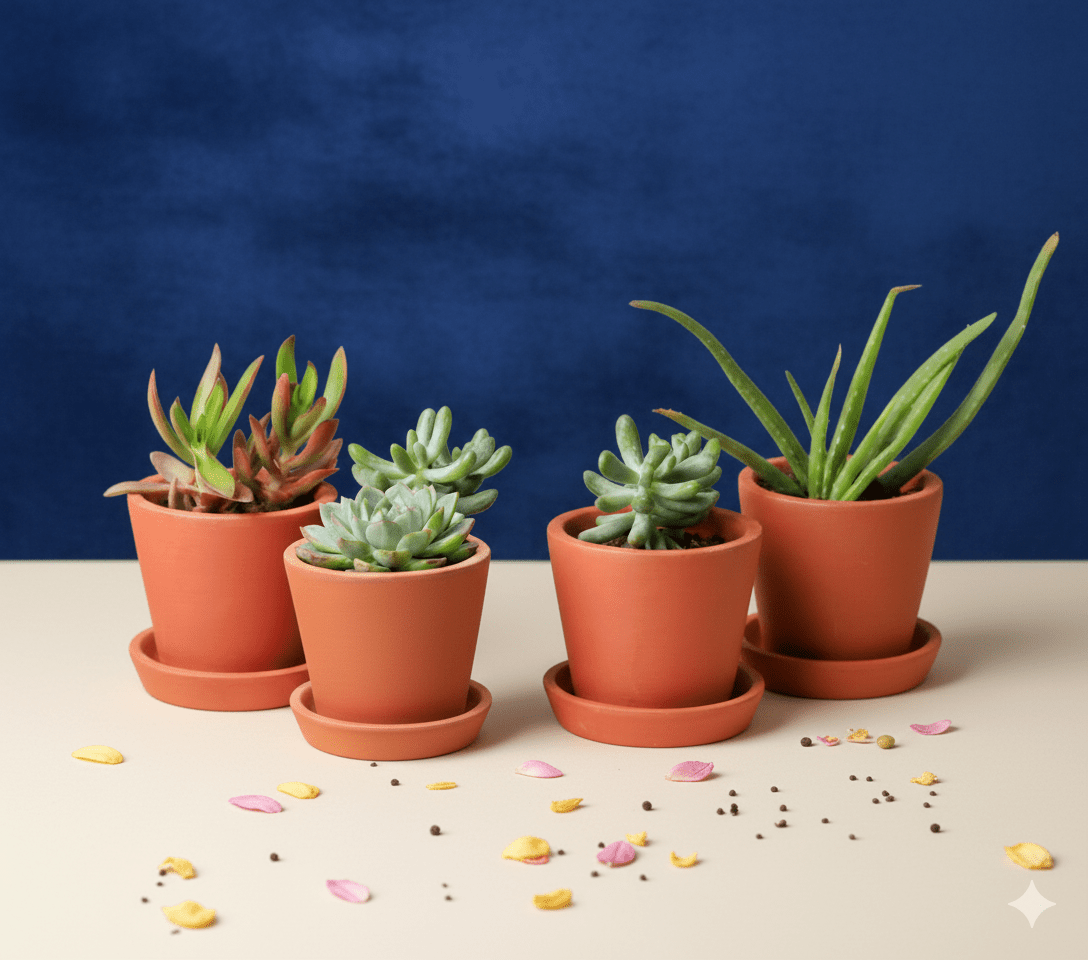 Cone Planter Small – 4 Inch | Indoor & Outdoor Plant Pot | Decorative – Home & Garden on Brown Living™. SKU: PL7-4. Img 4.