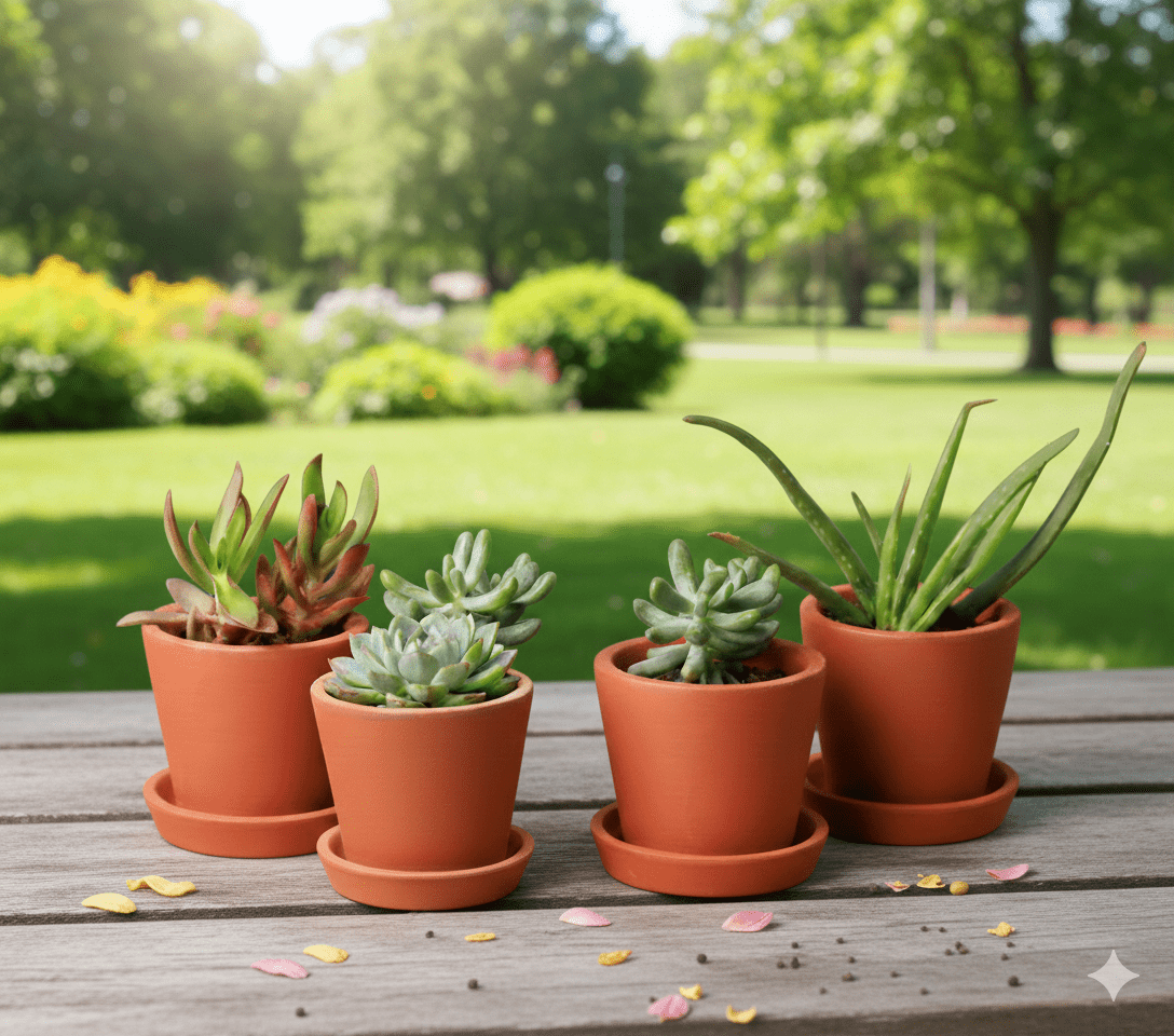 Cone Planter Small – 4 Inch | Indoor & Outdoor Plant Pot | Decorative – Home & Garden on Brown Living™. SKU: PL7-6. Img 25.