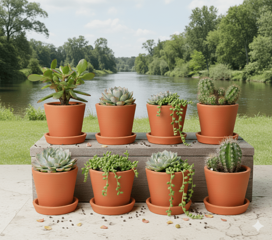 Cone Planter Small – 4 Inch | Indoor & Outdoor Plant Pot | Decorative – Home & Garden on Brown Living™. SKU: PL7-6. Img 19.