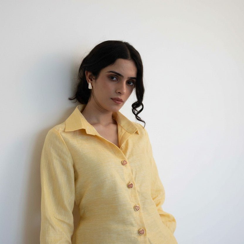 Coral Hemp Shirt for Women – Womens Shirt on Brown Living™. SKU: HEM-COR-O-XXS. Img 2.