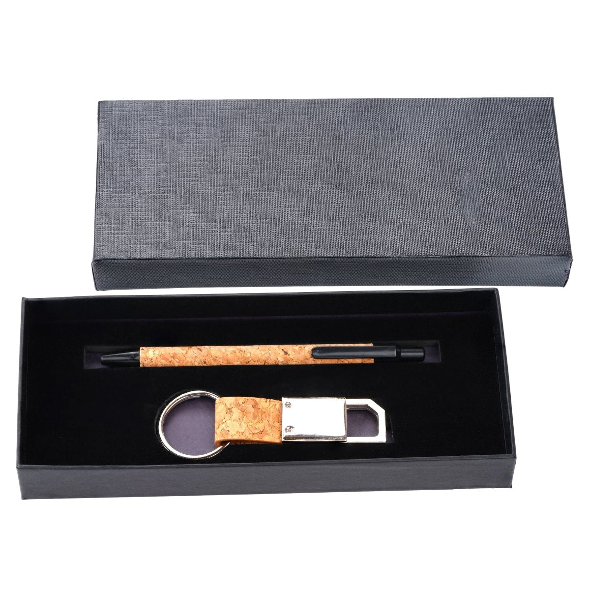 Cork Pen And Keychain Gift Set – Gift by The Cork Studio available on Brown Living™. . SKU: TCS - 08. Img 2.