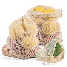 Cotton Refrigerator Mesh Bags - Set of 3 – Fridge Vegetable Bags by ONEarth available on Brown Living™. 2 shoulder bag orange. SKU: OEP916. Img 20.