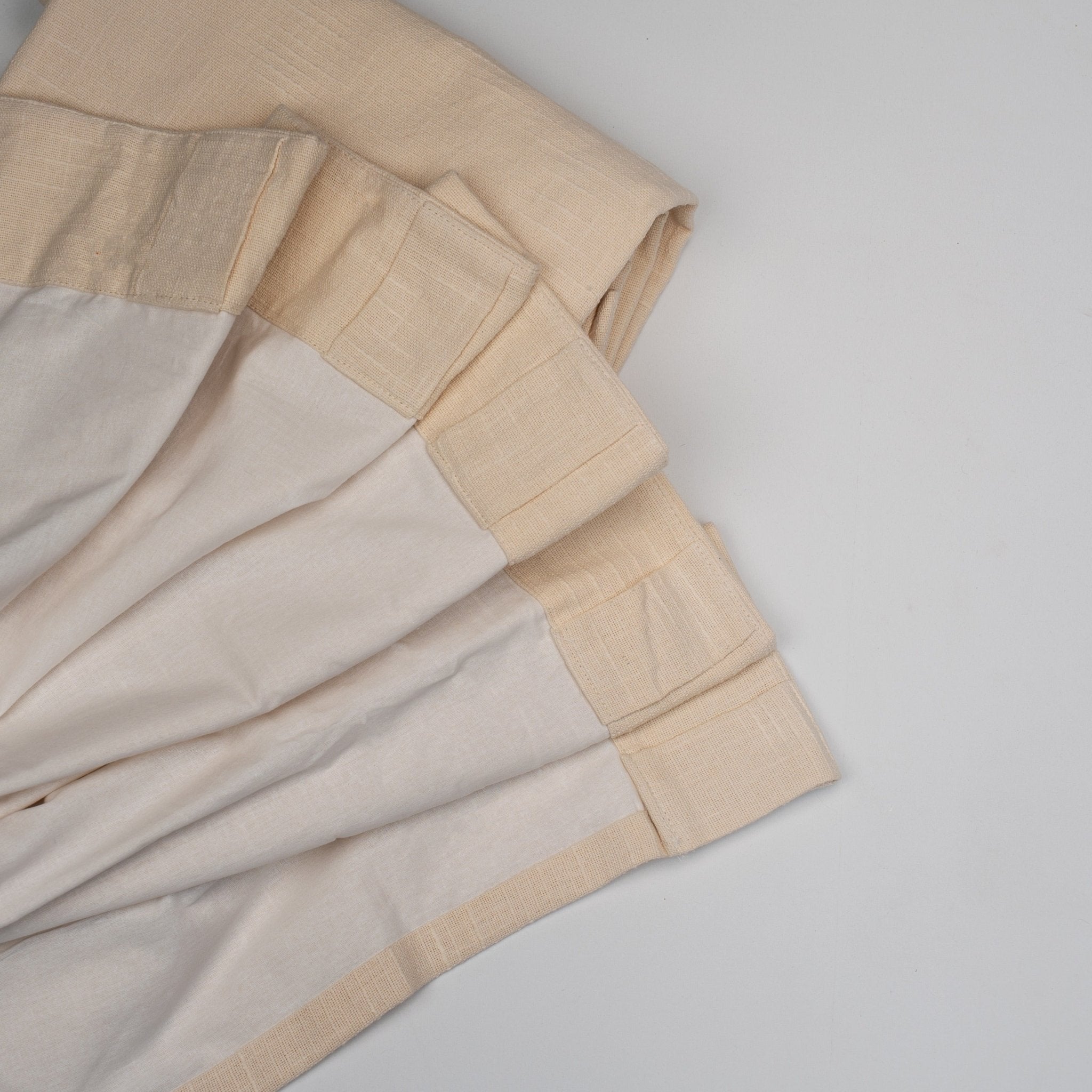 Cotton Slub Curtains | Textured Minimal Drapes for Modern – Curtains & Drapes on Brown Living™. SKU: EE-CS-05. Img 9.