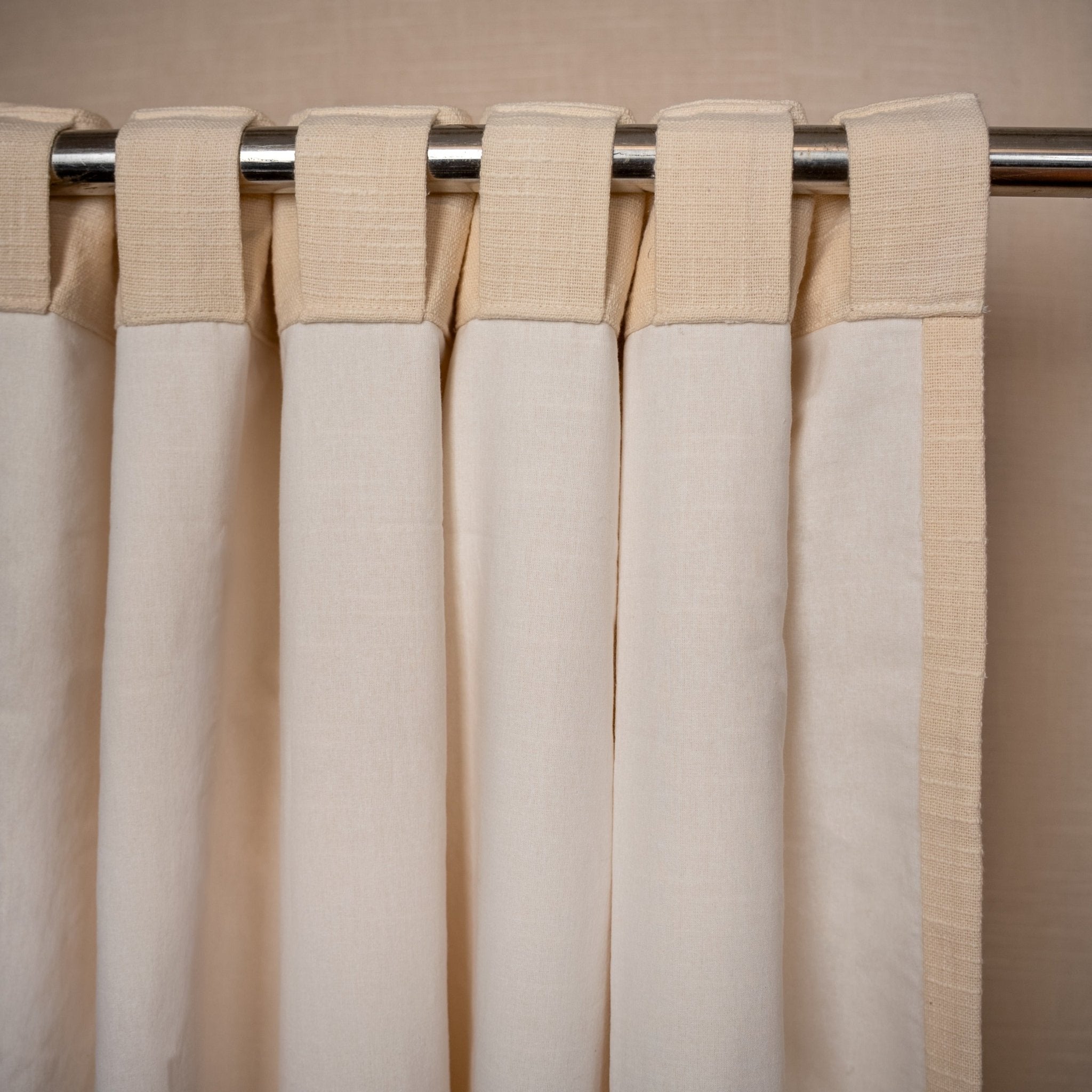 Cotton Slub Curtains | Textured Minimal Drapes for Modern – Curtains & Drapes on Brown Living™. SKU: EE-CS-05. Img 10.