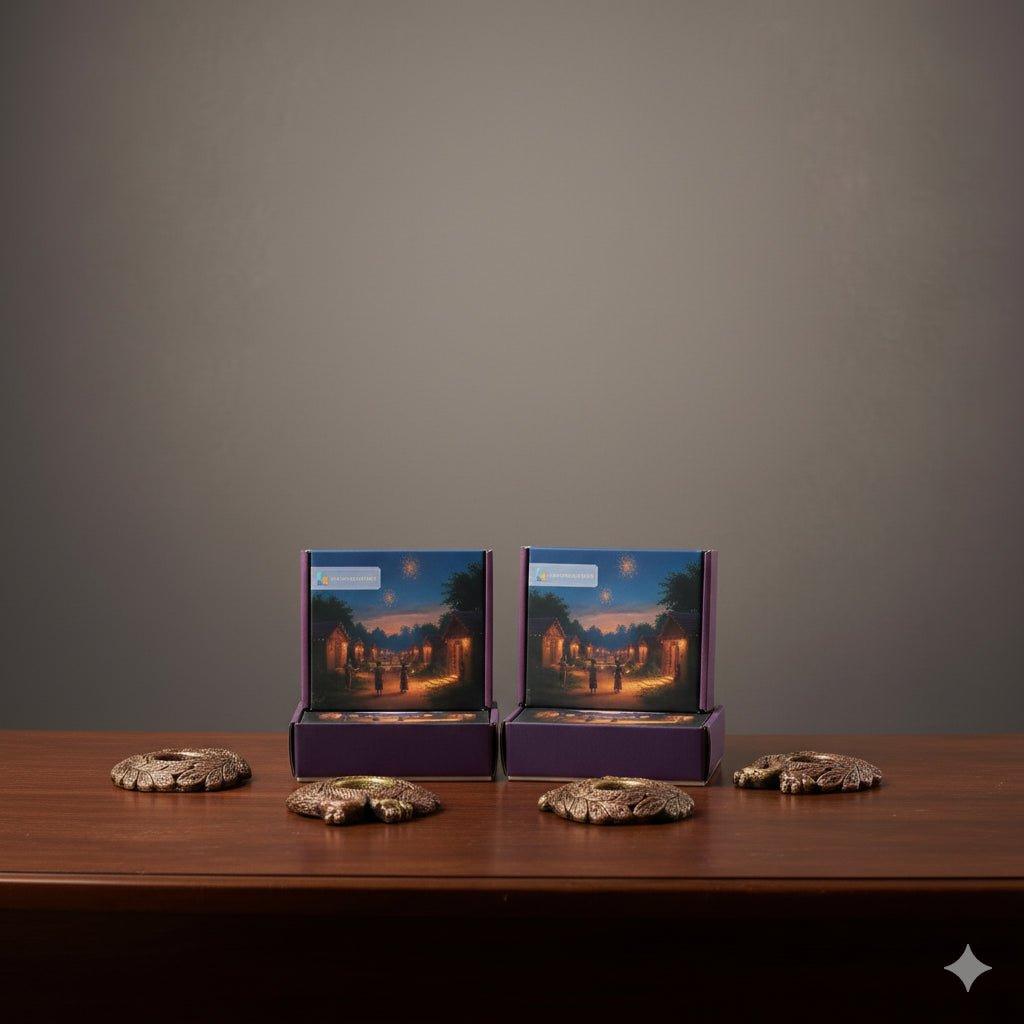 Couple Peacock T - Light Diya Set – Festive Decor – Home Decor on Brown Living™. SKU: D41. Img 9.