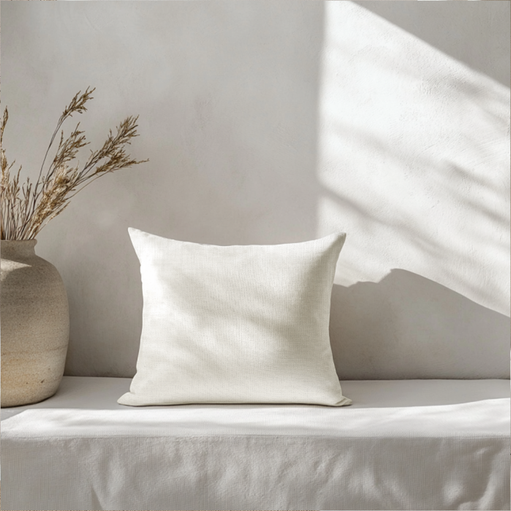 Niseko White Cotton Cushion Cover