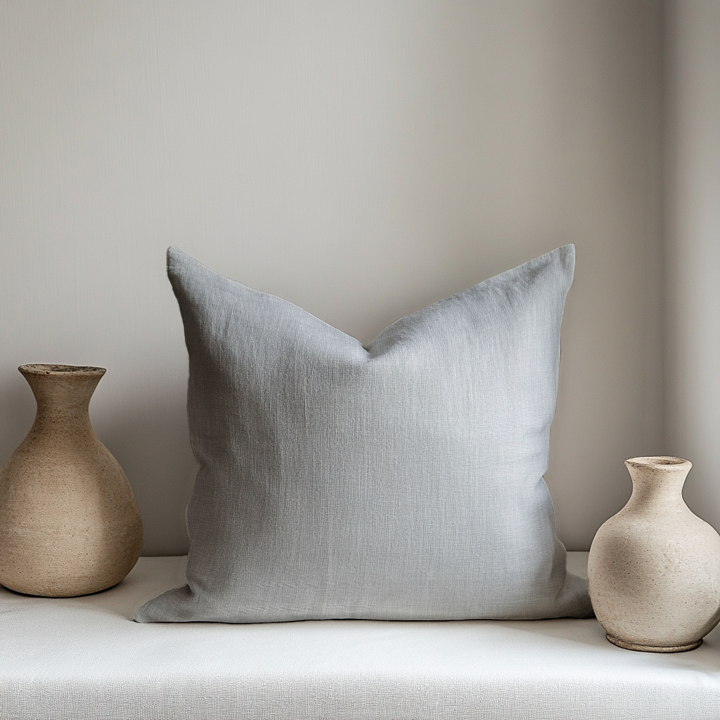 Saadiyat Ash Grey Cotton Cushion Cover