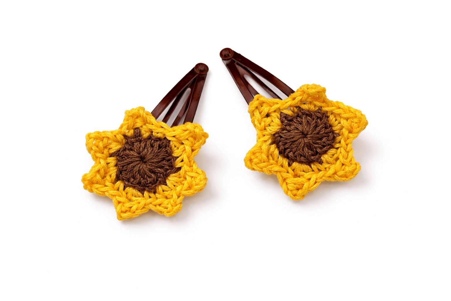 Crochet Hair Clip for Babies & Girls | Handmade Yarn Hair Accessory – Art & Craft Supplies on Brown Living™. SKU: CSC-S17. Img 2.