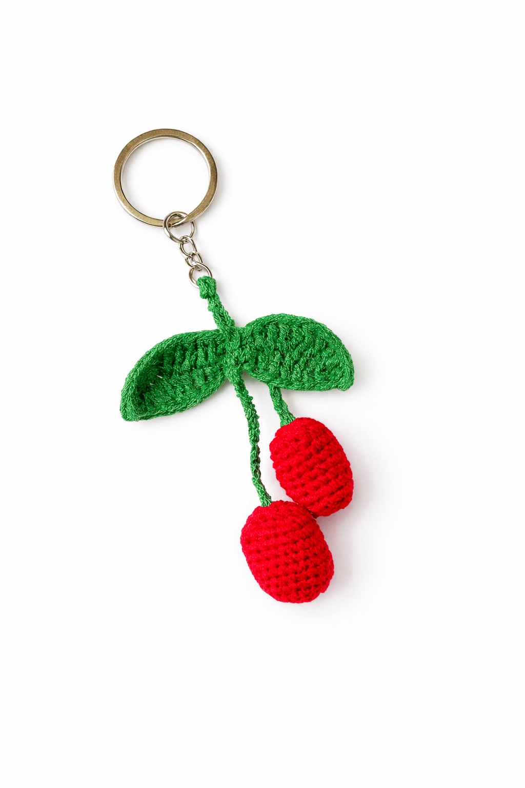Crochet Red Keychain | Handmade Crochet Key Holder | Cute Bag Charm – Travel Accessories on Brown Living™. SKU: KRK-S-004. Img 2.