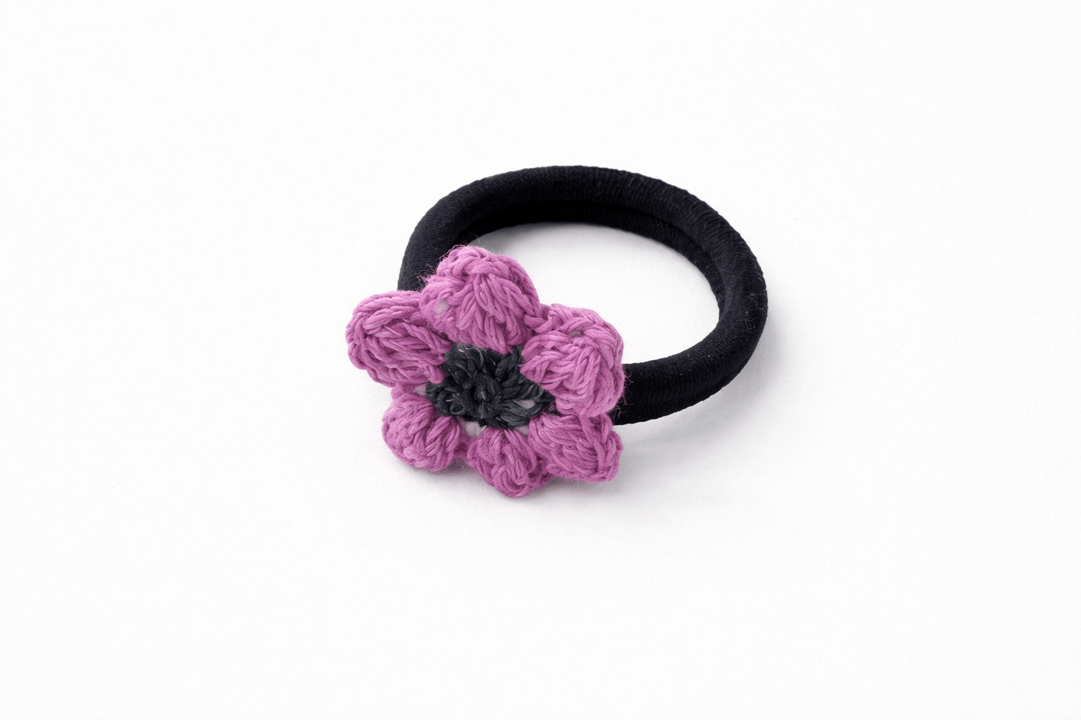 Crochet Rubber Band | Handcrafted Crochet Hair Accessory – Womens Accessories on Brown Living™. SKU: CRB-S-12. Img 2.