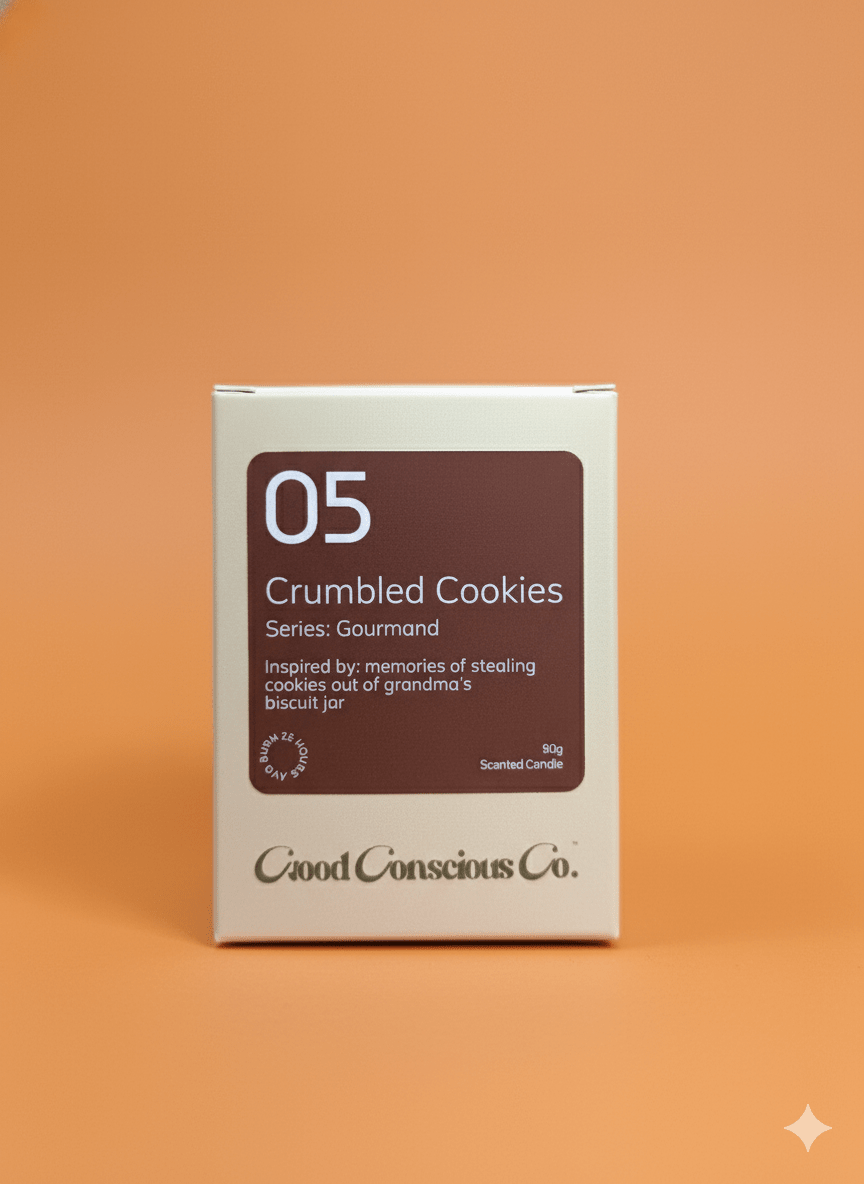 Crumbled Cookies Soy Wax Candle - Handmade Vegan Dessert Scent Candle – Candles & Fragrances on Brown Living™. SKU: 05CCAJ90. Img 2.