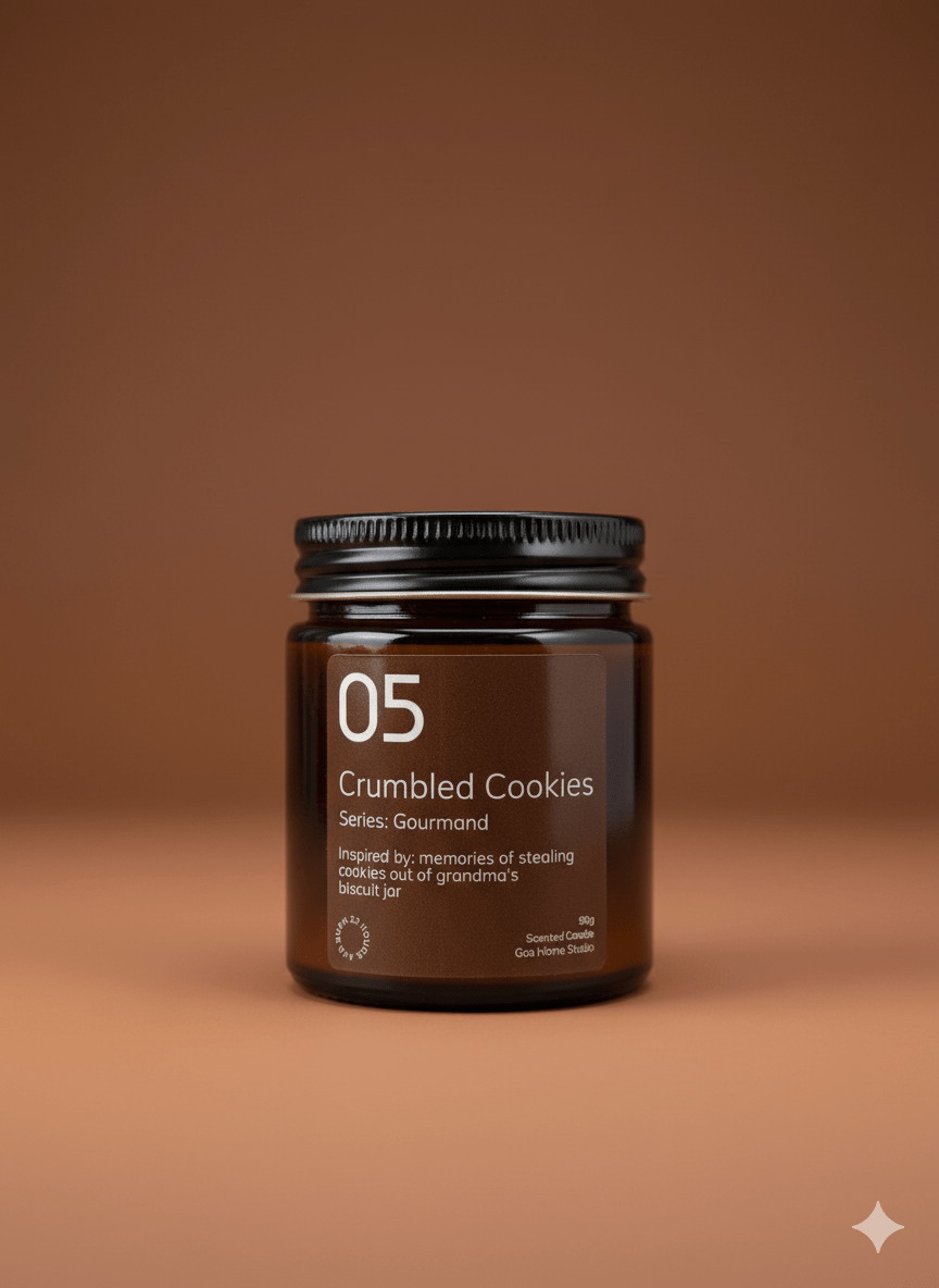 Crumbled Cookies Soy Wax Candle - Handmade Vegan Dessert Scent Candle – Candles & Fragrances on Brown Living™. SKU: 05CCAJ90. Img 1.
