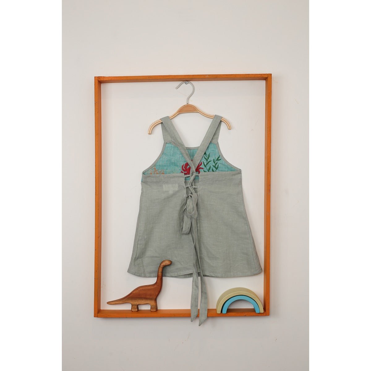 Cumbersome Crab Top | Mint Green Sleeveless Cotton Top for Girls – Kids Daywear Sets on Brown Living™. SKU: MCBL26. Img 2.