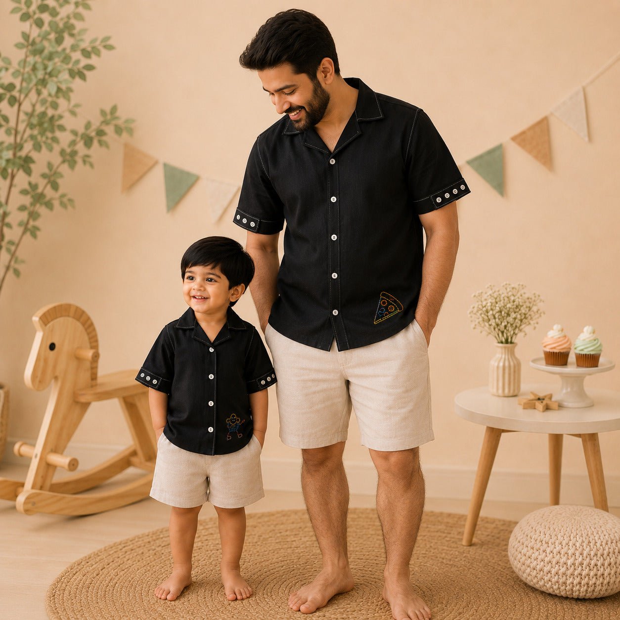 Cupcake Charm Hemp Shirt for Boys – Kids Shirts on Brown Living™. SKU: TCC-SW26-20-A. Img 4.