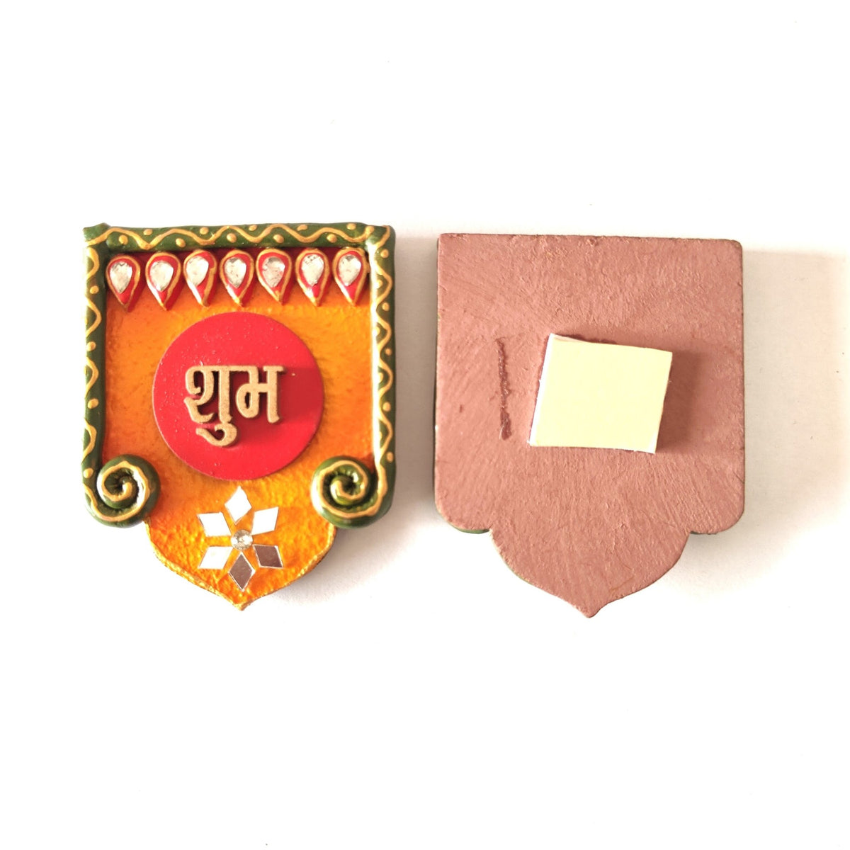 Curly Jharokha Shubh Laabh Wall Sticker Set of 2 | Festive Decor – Home Decor on Brown Living™. SKU: JSL01. Img 5.