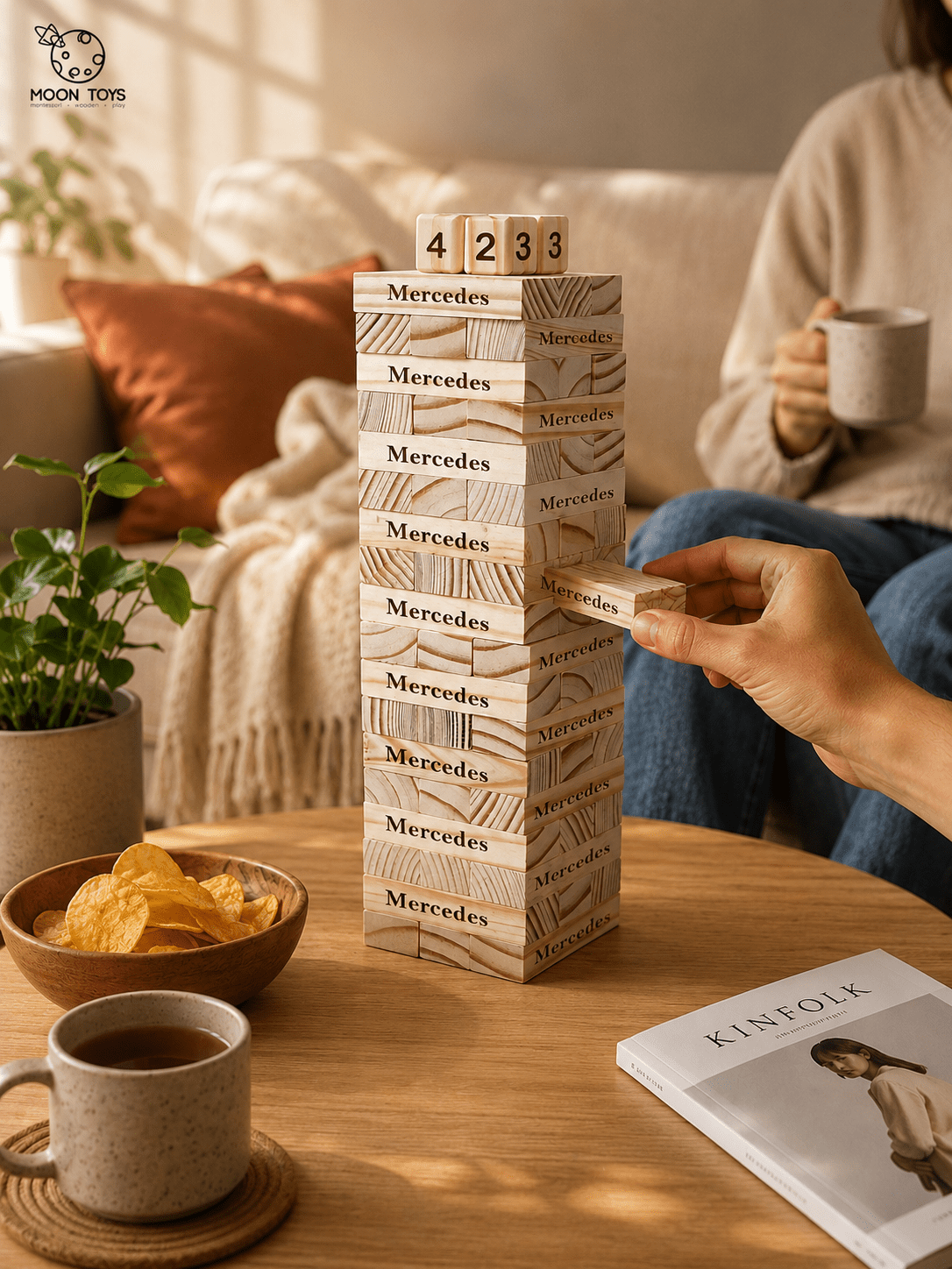 Customised Wooden Jenga – Classic Stack & Pull Game for Kids & Adults – Sets & Stacking Toys on Brown Living™. SKU: jenga. Img 1.