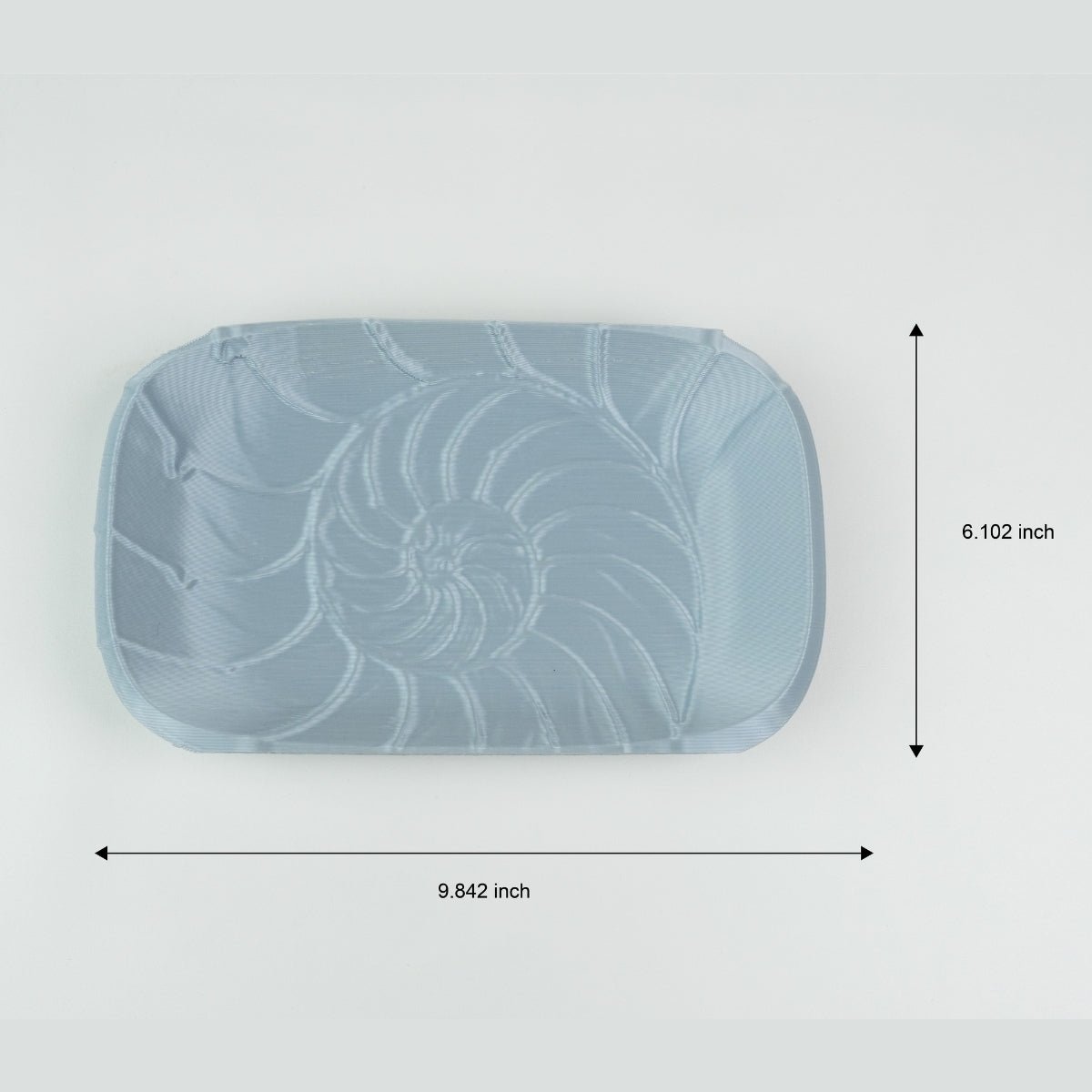 Da Vinci Sterling Plant - Based Exotic Titanium Tray – Home Decor on Brown Living™. SKU: DASTEDPLETA049. Img 4.