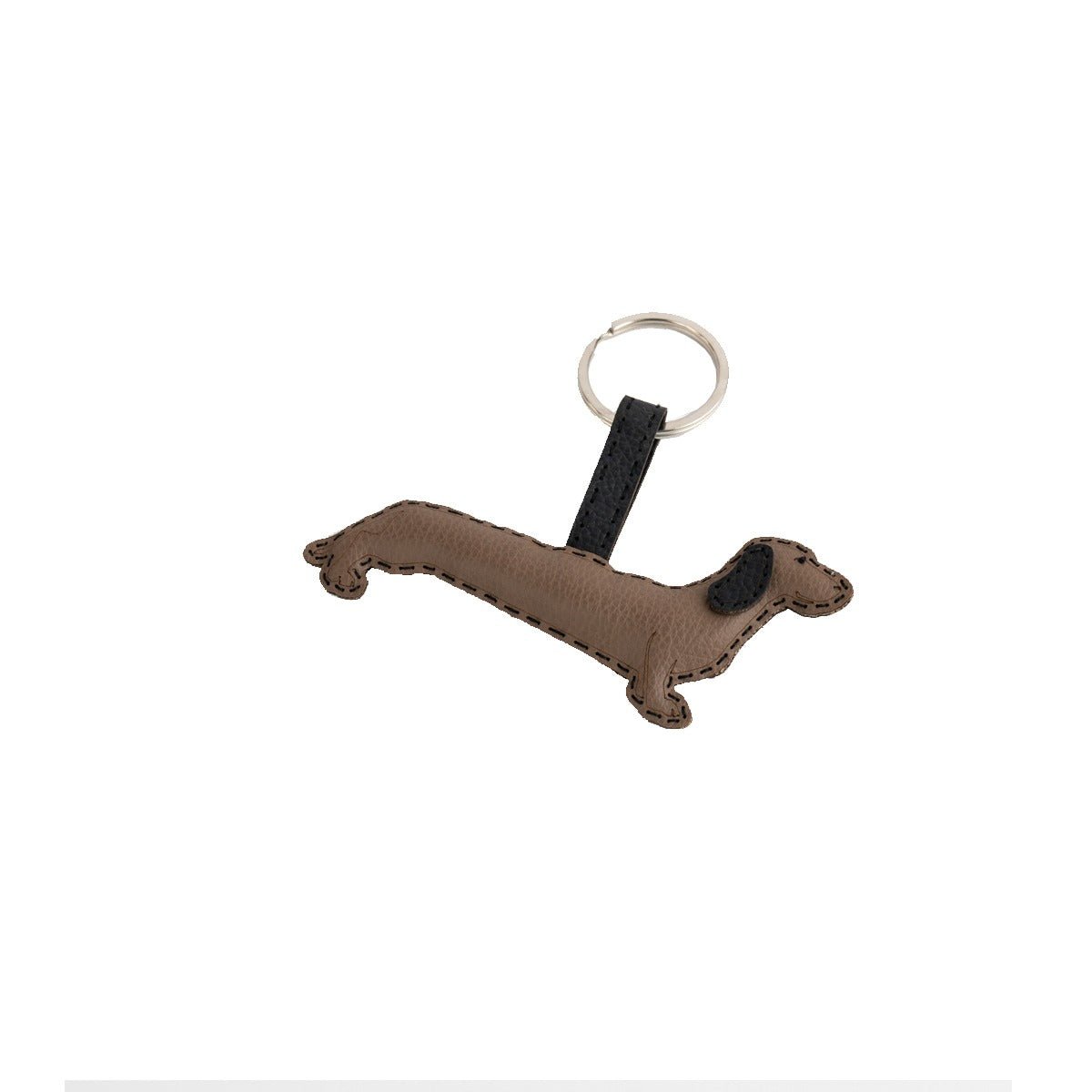 Dachshund Dog Key Chain – Upcycled and Handcrafted with Love – Gift on Brown Living™. SKU: KC004A. Img 1.