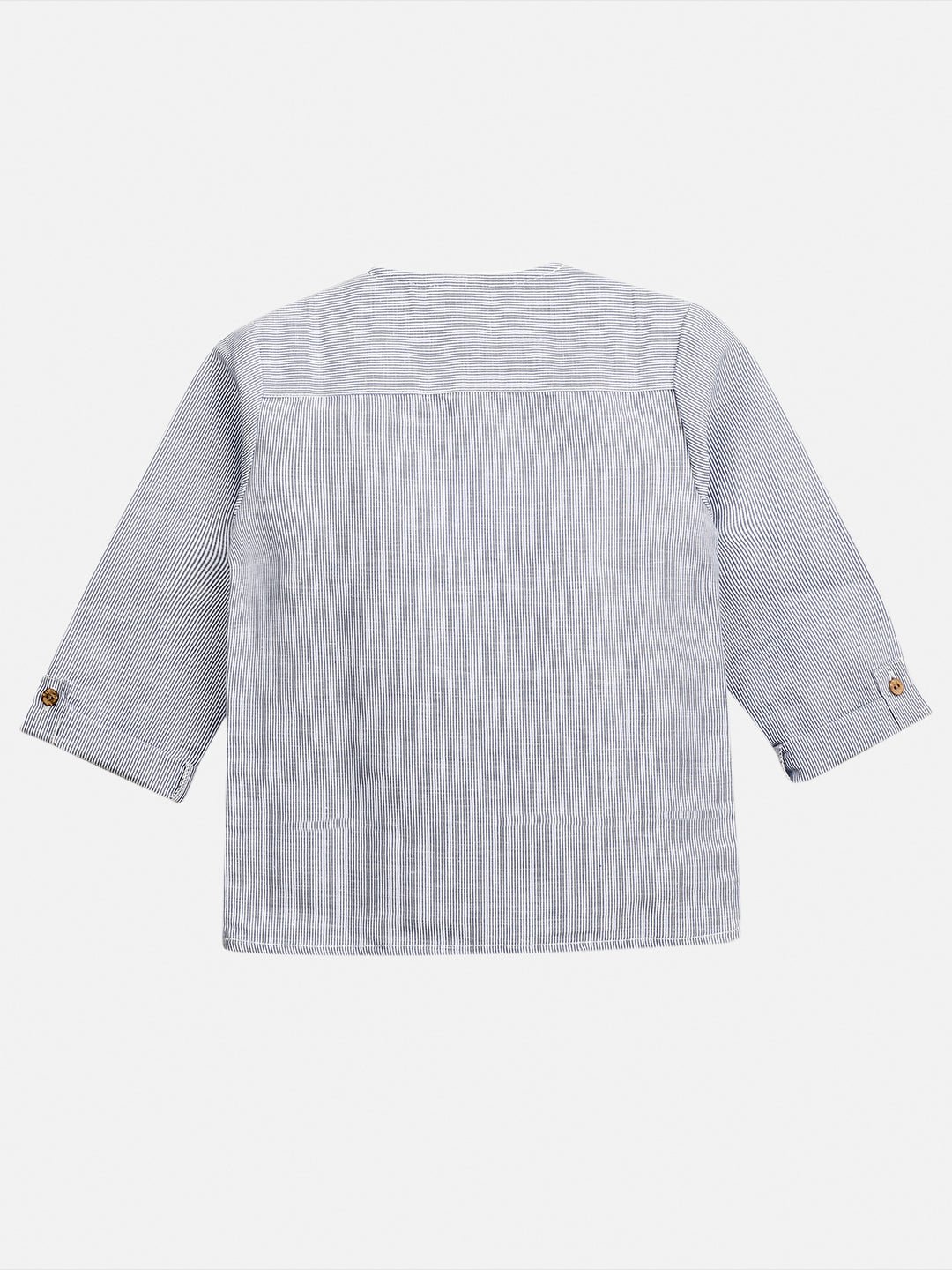 Dapper Shirt for Boys - Blue | Stylish Casual & Party Wear – Kids Shirts on Brown Living™. SKU: PB223_1. Img 2.