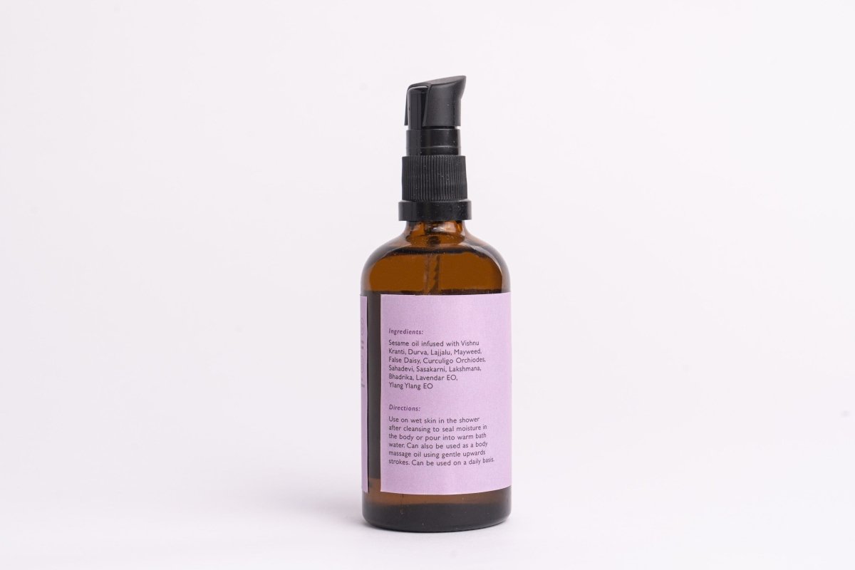 Daspushpadi Body Serum Lavender & Ylang Ylang - 100ml – Body Oil on Brown Living™. SKU: TV - BO - 01. Img 4.