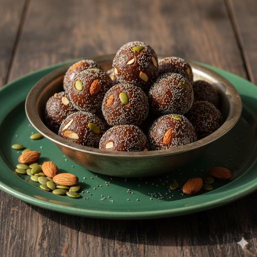 Dates & Nuts Ladoos | Vegan, Gluten Free, Refined Sugar Free | 225gms – Healthy Snacks on Brown Living™. SKU: DNB. Img 3.
