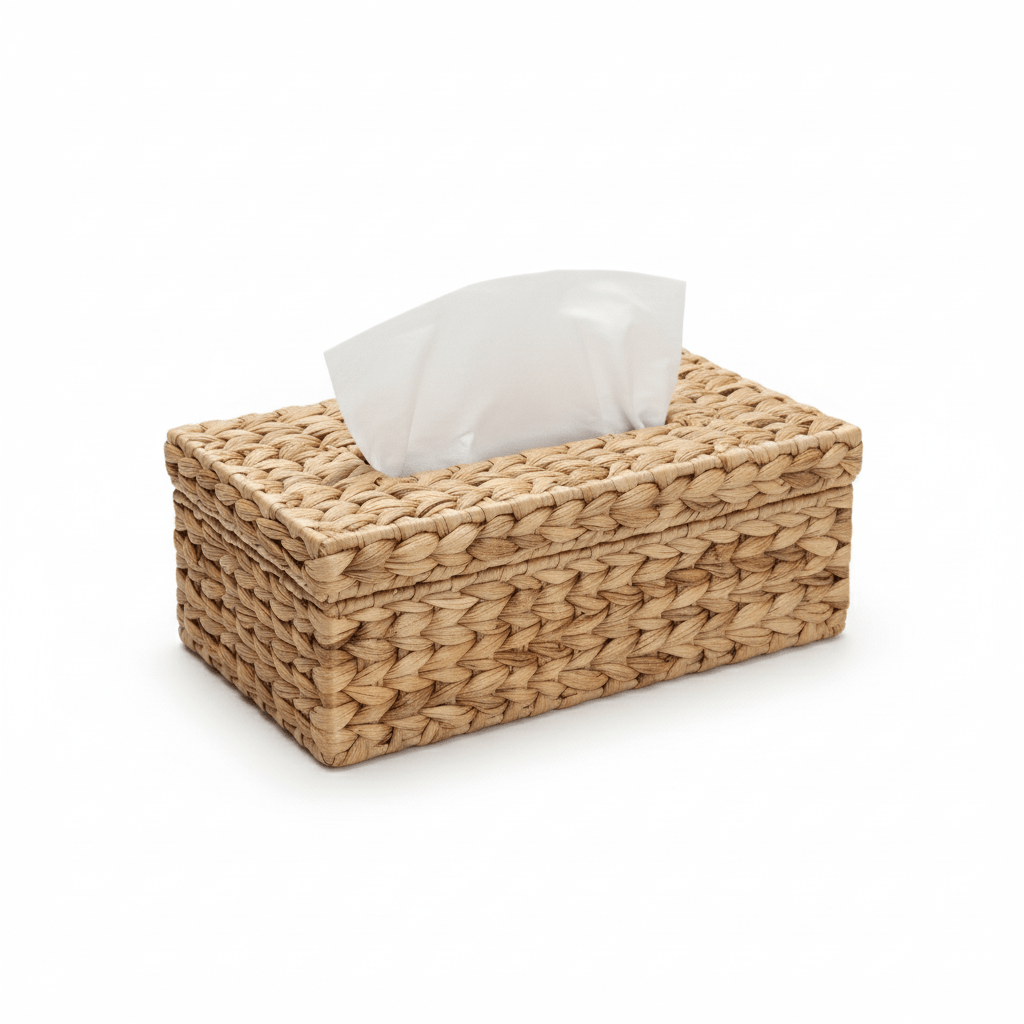 Decorative Hyacinth Tissue Box for Home & Office – Home Decor on Brown Living™. SKU: HyacinthTissueBox. Img 5.