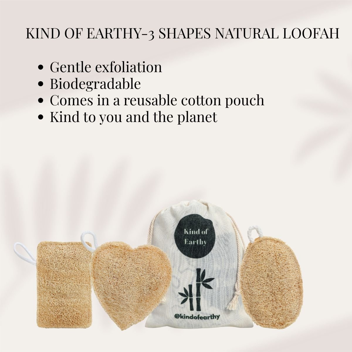 Deep Exfoliation| 3 - Shaped Natural Gourd Loofah (Pack of 3) – Body Scrub on Brown Living™. SKU: KOE-015. Img 2.