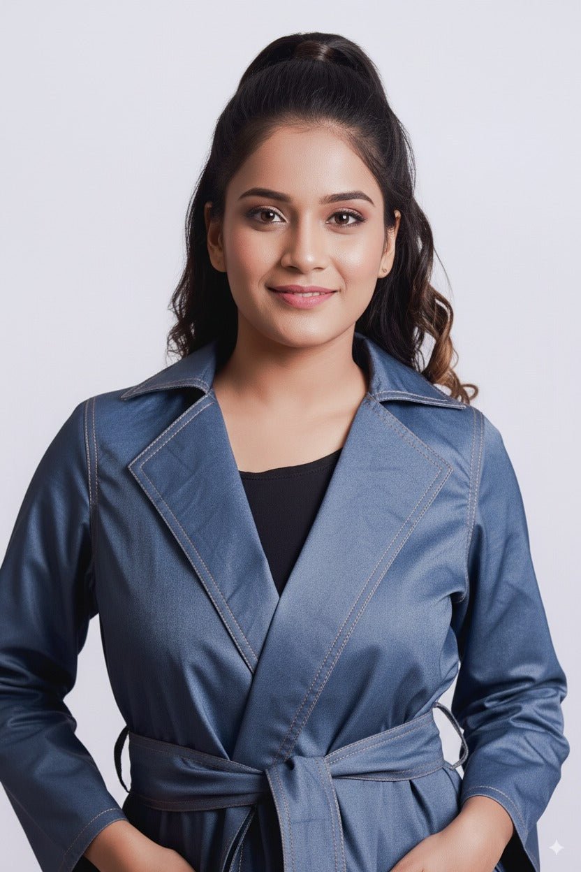 Denim Jacket – Classic Casual Wear for Men & Women – Womens Jacket on Brown Living™. SKU: J24007. Img 5.