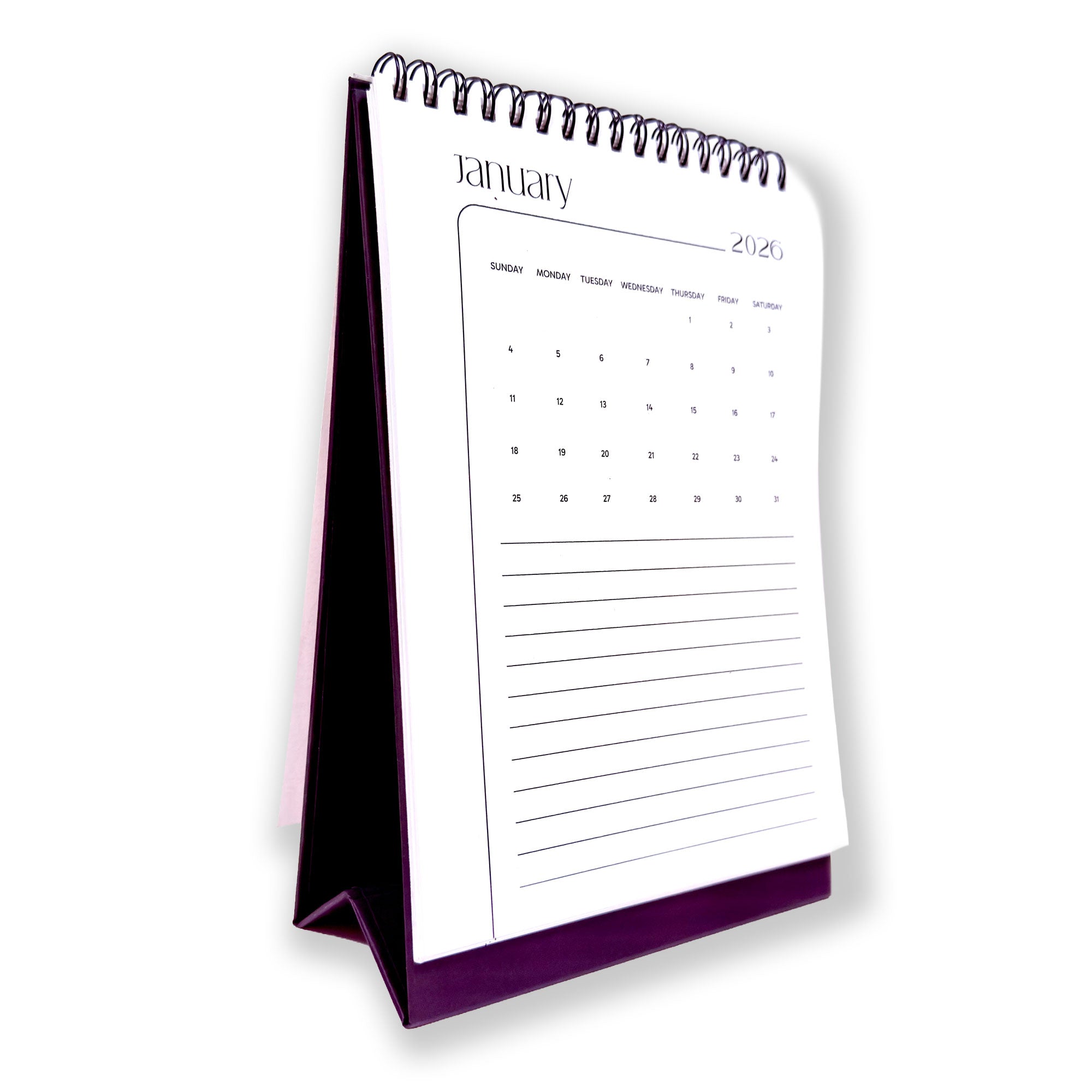 Desk Calendar 2026 | A5 Size | Vertical Portrait Format – Calendars on Brown Living™. SKU: 03-CA03-Mini-V. Img 2.