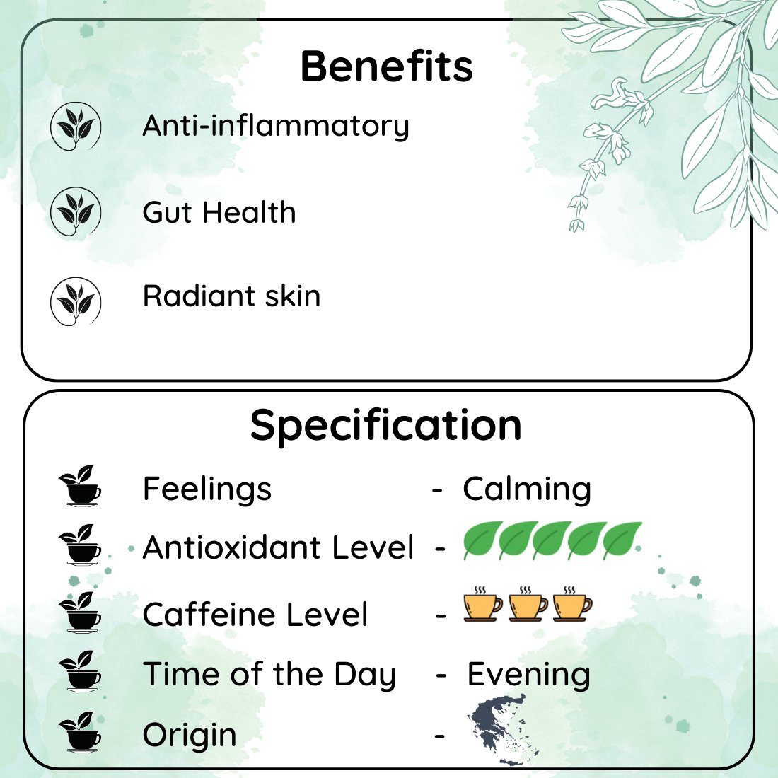 Detox Greek Rosemary Tisane - A Refreshing and Aromatic Herbal Tea | Verified Sustainable by Brown Living™
