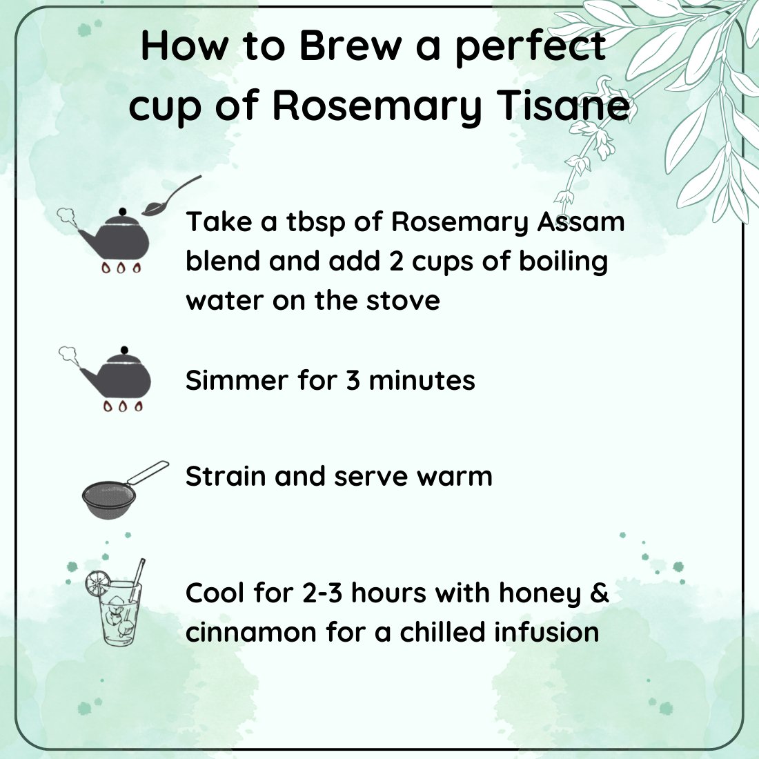 Detox Greek Rosemary Tisane - A Refreshing and Aromatic Herbal Tea | Verified Sustainable by Brown Living™
