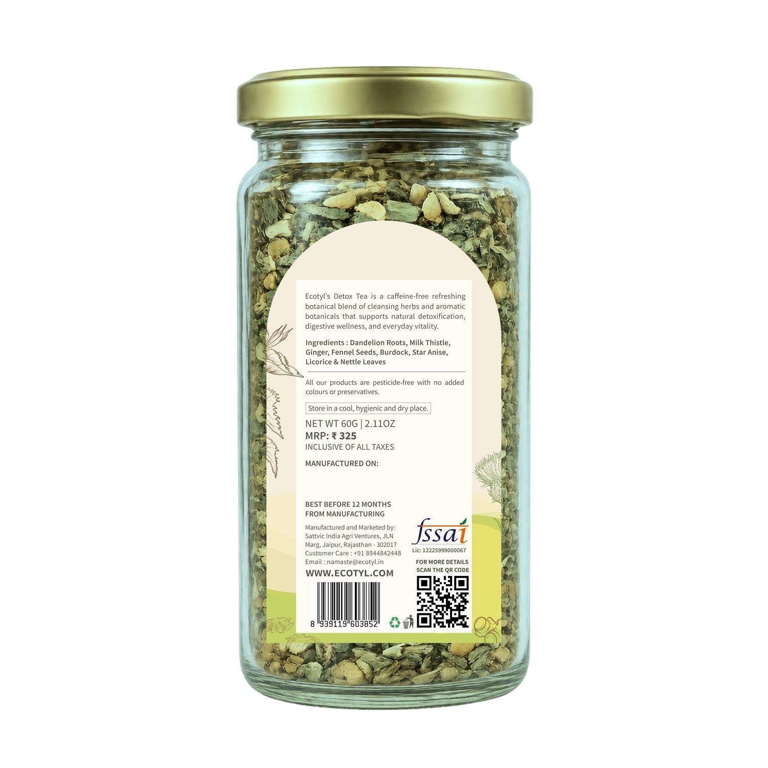 Detox Tea | Cleansing | Herbal Tea | 60g – Tea on Brown Living™. SKU: ECOTYL00058. Img 6.