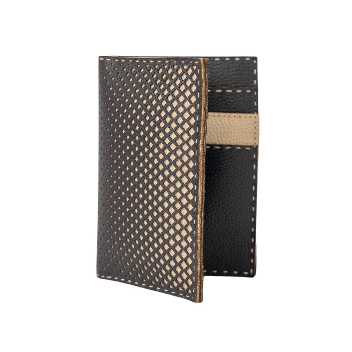 Diamond Motif Designer Wallet – Handmade for an Eco - Friendly Touch – Mens Wallet on Brown Living™. SKU: W0001E. Img 1.