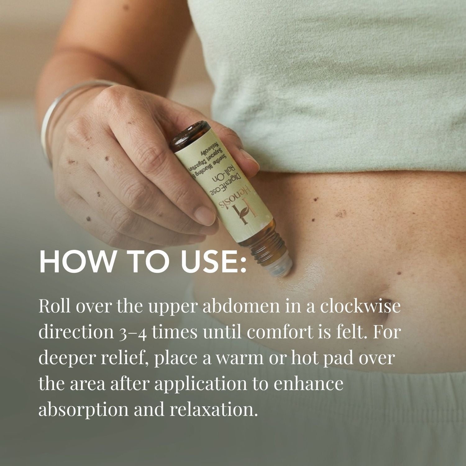 Digest Ease Roll-On | Natural Digestive Relief Essential Oil Blend – Essential Oils on Brown Living™. SKU: HEN-DER-10. Img 3.