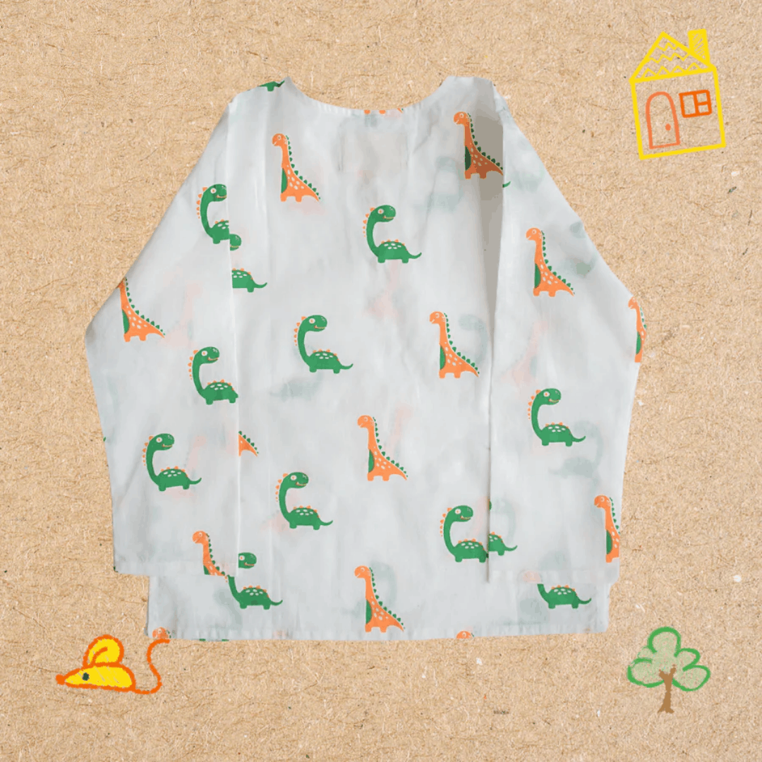 Dino Friends - Unisex Kids Cotton Nightwear – Kids Pyjamas on Brown Living™. SKU: MITHNW-039-1. Img 4.