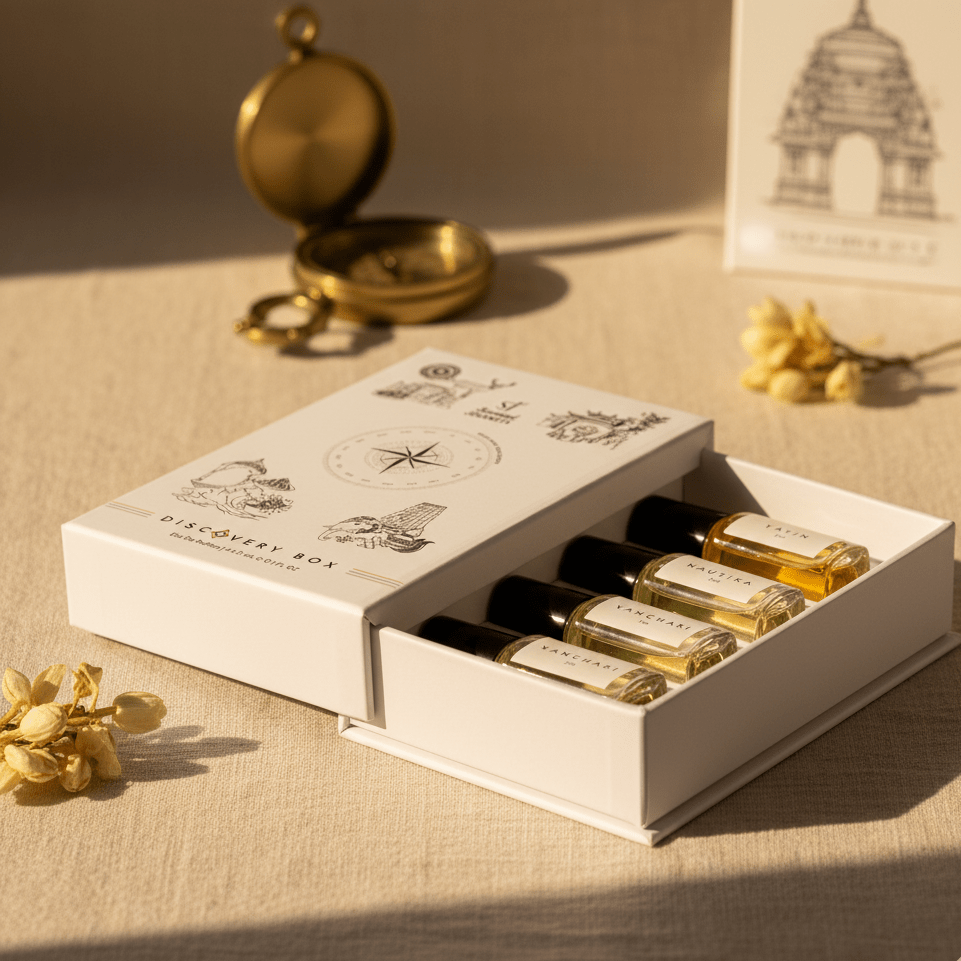 Discovery Perfume Box Set of 4 | Luxury Travel Size Fragrance Set – Perfume on Brown Living™. SKU: SJEDPDIS12. Img 5.