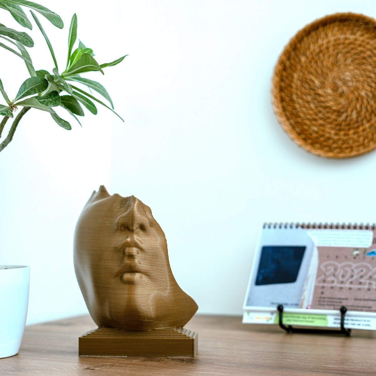 Disingenuous Prattle Plant - Based Exotic Bronze Sculpture – Home Decor on Brown Living™. SKU: DIPREDPLEBA107. Img 1.
