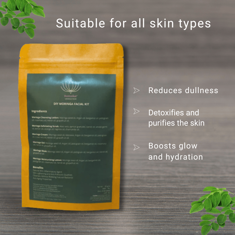 DIY Moringa Facial Kit | Natural Skincare for Glowing & Healthy Skin – Face Pack on Brown Living™. SKU: DIY-SKI-012-NAM. Img 2.