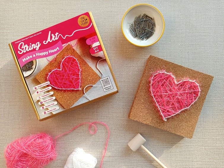 DIY String Art Kit - Make A Happy Heart – Art & Craft Supplies on Brown Living™. SKU: STRINGARTDIY_HEART. Img 1.