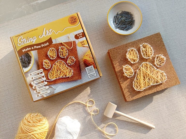 DIY String Art Kit - Make A Paw Print – Art & Craft Supplies on Brown Living™. SKU: STRINGARTDIY_PAW. Img 1.