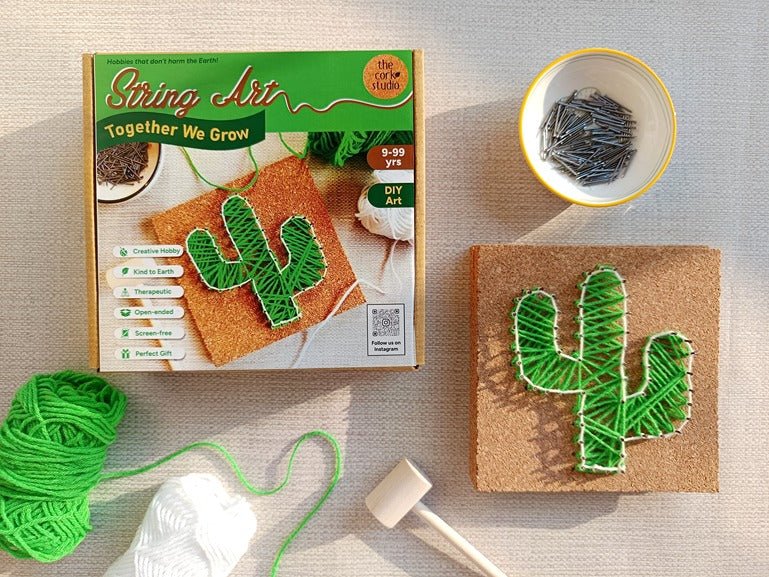 DIY String Art Kit - Together We Grow – Art & Craft Supplies on Brown Living™. SKU: STRINGARTDIY_PLANT. Img 1.