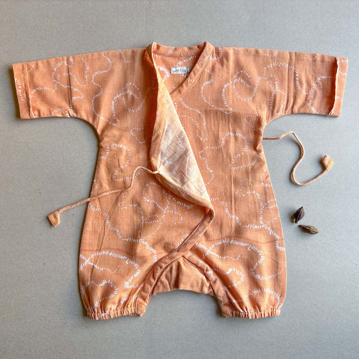 Dominos Baby Romper – Kids Onesies on Brown Living™. SKU: AGHDOMROMKH03. Img 2.