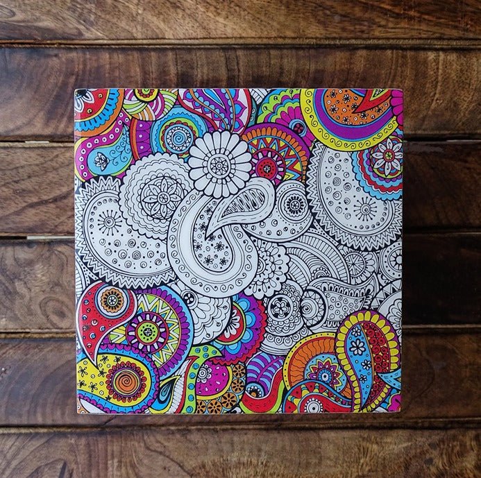 Doodle Print MDF Chocolate Box – Gift Box on Brown Living™. SKU: MJ00019BX. Img 3.