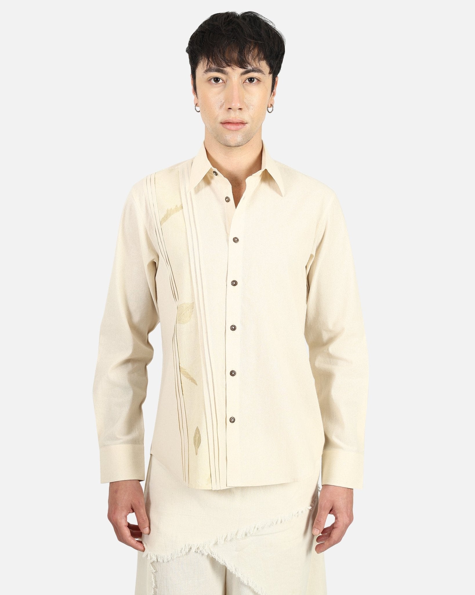Driftline Panel Shirt – Contemporary Panelled Shirt with Elegant Fit – Womens Shirt on Brown Living™. SKU: ACL2026005. Img 6.
