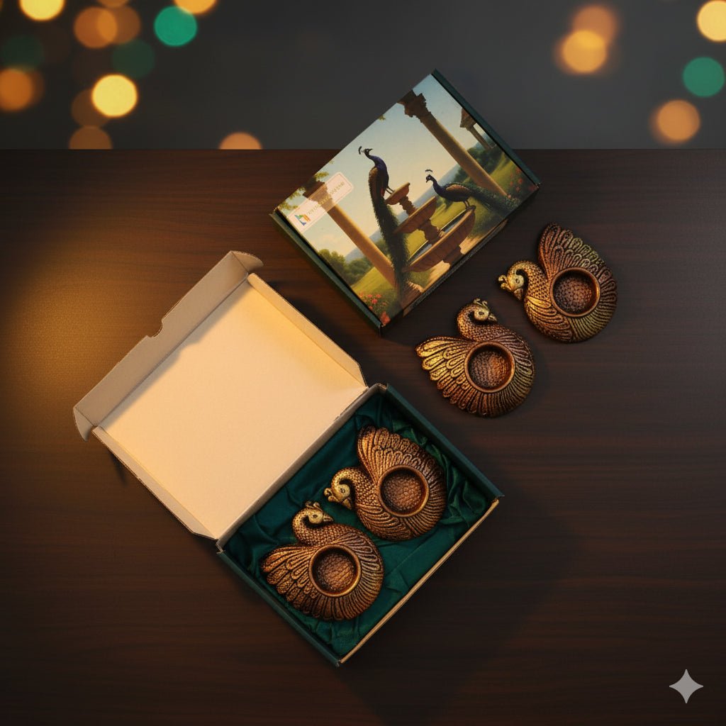 Duck T - Light Diya Set – Ethnic Handmade Decor – Home Decor on Brown Living™. SKU: D42. Img 6.