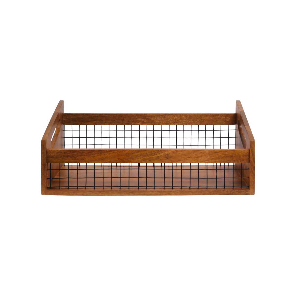 DuoBlend Nested Set of 2 Mango Wood Organizer | Aakriti Ahuja Collection | Verified Sustainable by Brown Living™