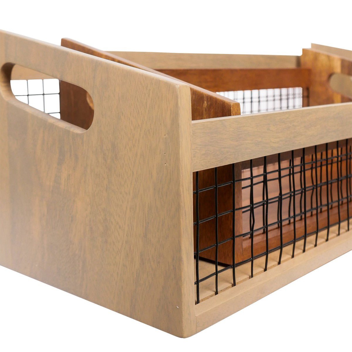 DuoBlend Nested Set of 2 Mango Wood Organizer | Aakriti Ahuja Collection | Verified Sustainable by Brown Living™