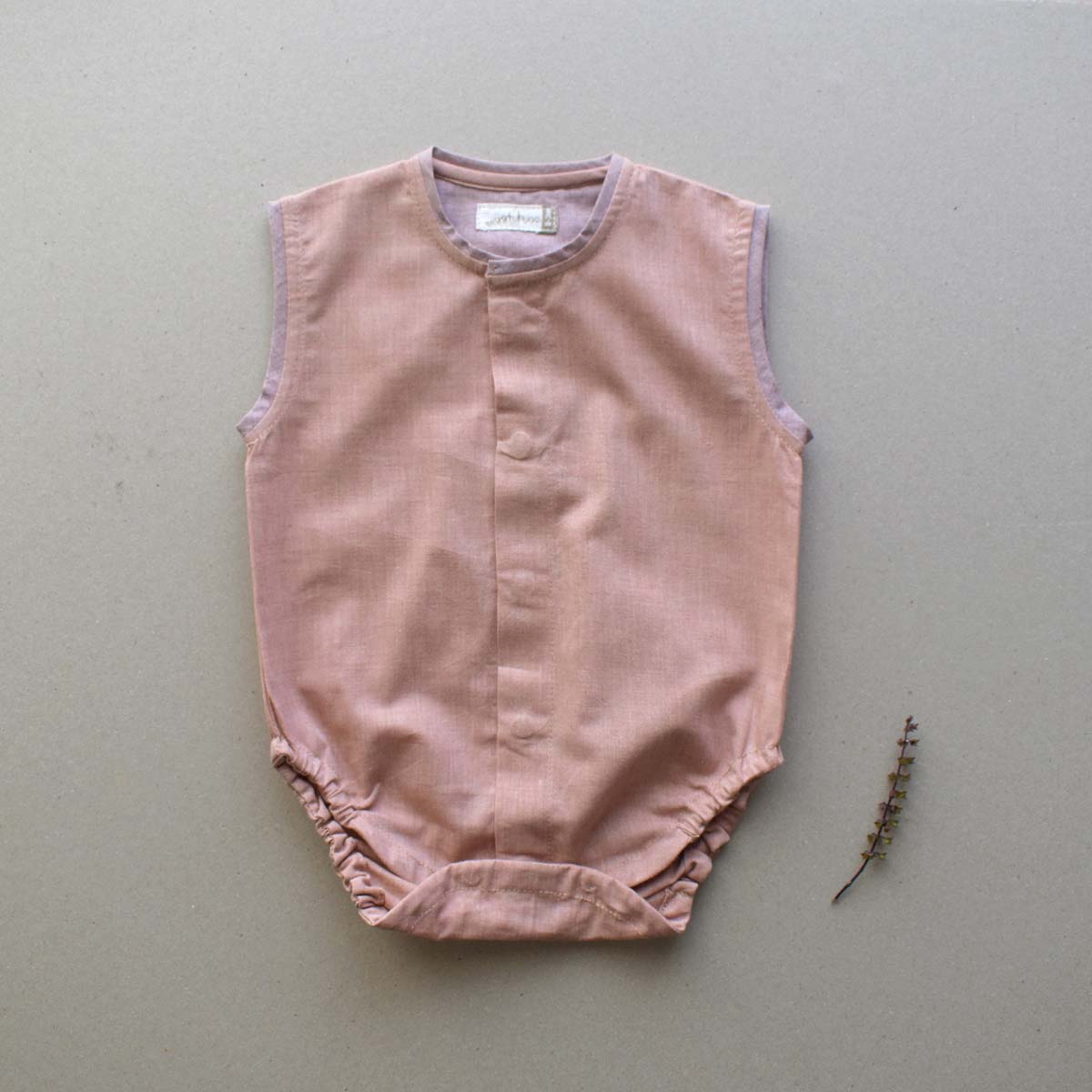 Dusky Rose Baby Onesie – Kids Onesies on Brown Living™. SKU: C1O00YDM13NB. Img 1.